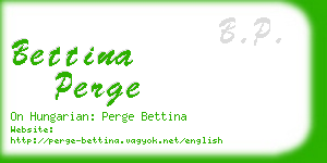 bettina perge business card